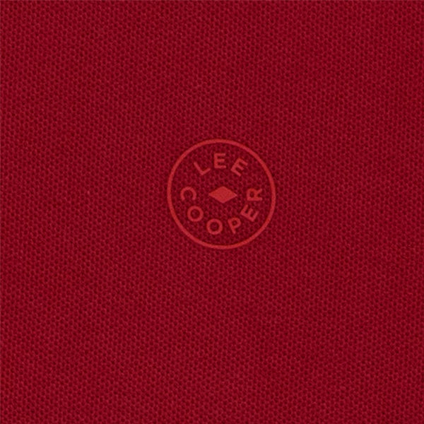 Lee Cooper Polo Shirt Logo Circular Red