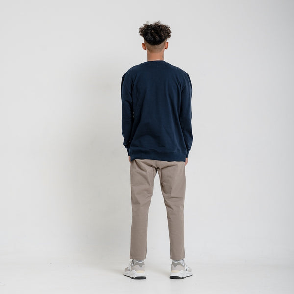 Lee Cooper Sweatshirt - Crewneck Logo Type Navy