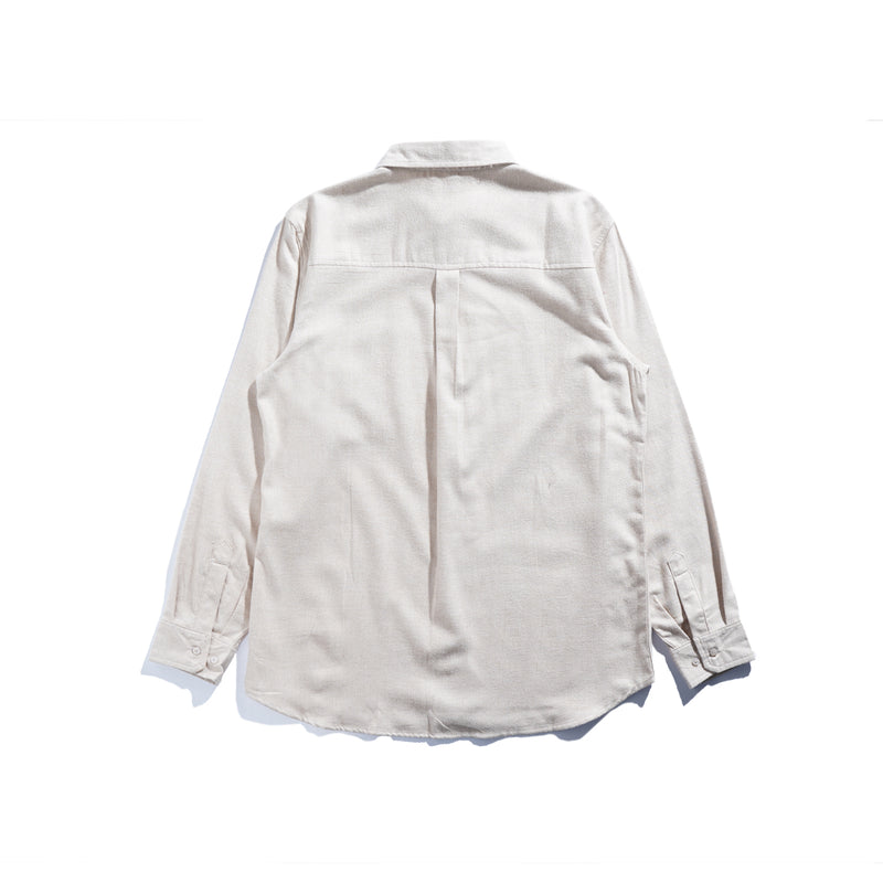 Lee Cooper Long Shirt Callum Plain Cream