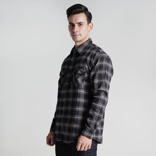 Lee Cooper Flannel Kyle Dark Brown