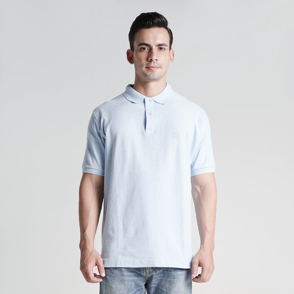 Lee Cooper Polo Shirt Logo Circular Light Blue