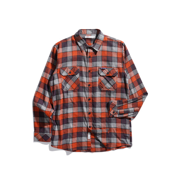 Lee Cooper Long Shirt Flannel Aldred Orange