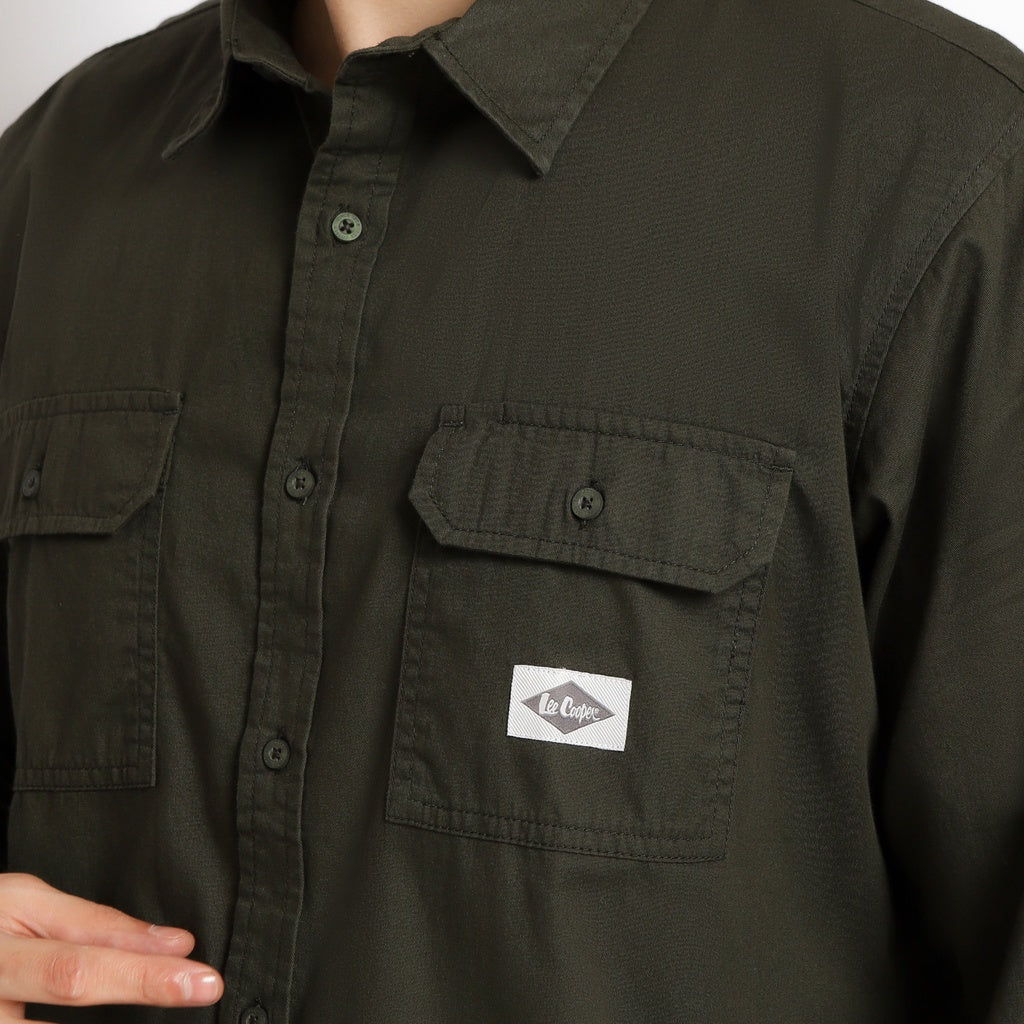 Lee Cooper Long Shirt Clive Olive