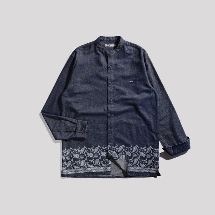 Lee Cooper Long Shirt Koko Connor Print Dark Blue