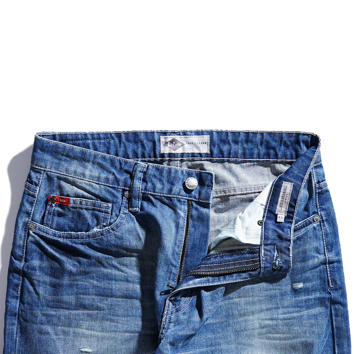 Lee Cooper Tapered Fit Jeans Arthur Repaired Light Blue
