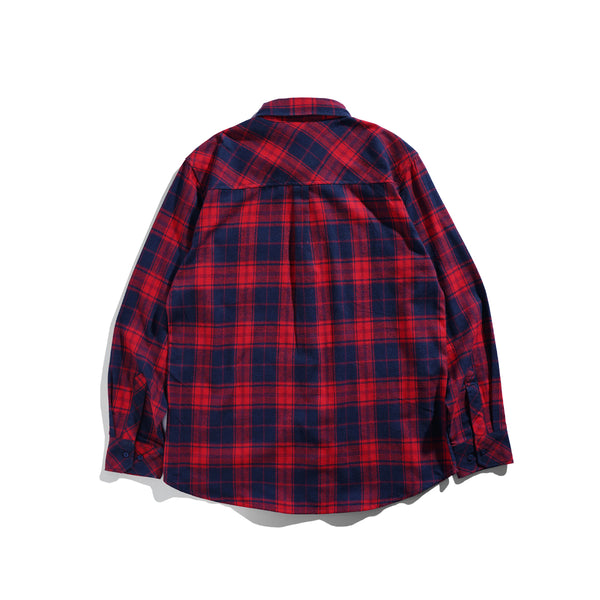 Lee Cooper Long Shirt Flannel Aldred Red