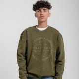 Lee Cooper Sweatshirt Crewneck Crafting Quality Green Army