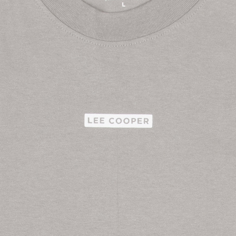 Lee Cooper T-shirt Oversized Box Logo Loose Grey