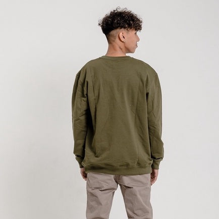Lee Cooper Crewneck Sweartshirt College Green Army