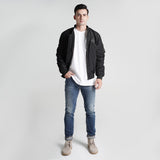 Lee Cooper Jaket Pria Bomber Jacket Singular Patch Black