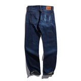 Lee Cooper Straight Fit Jeans Selvedge Harry Repaired Dark Blue