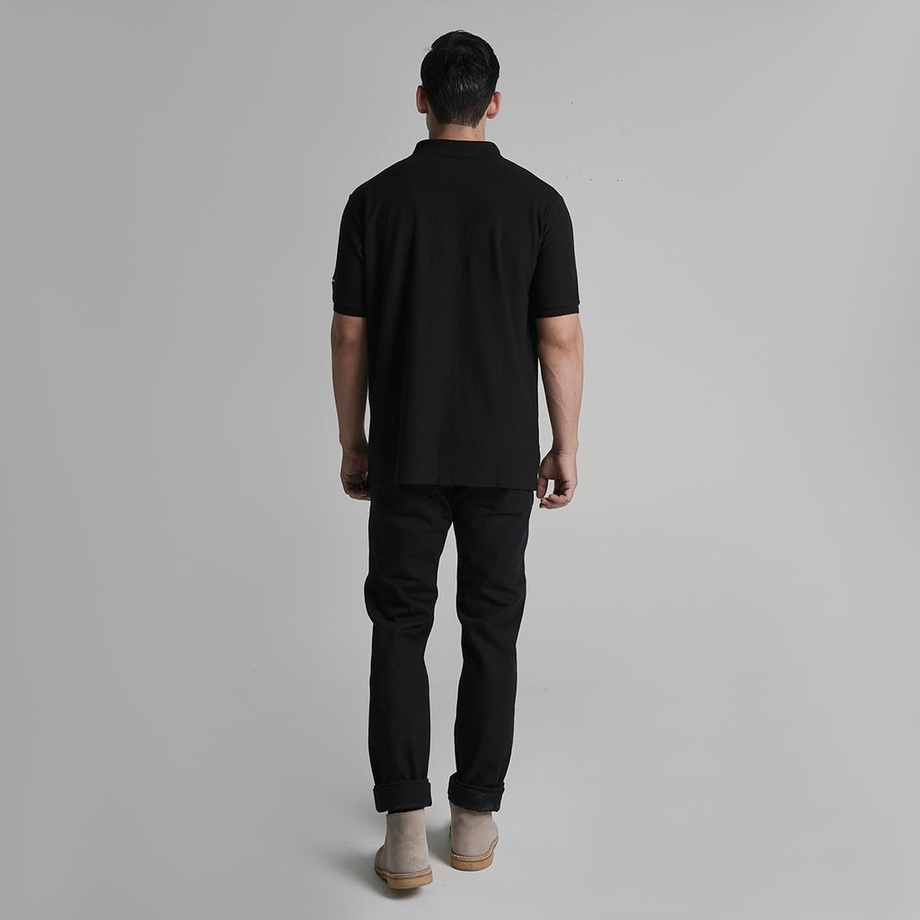 Lee Cooper Polo Shirt Pocket Black