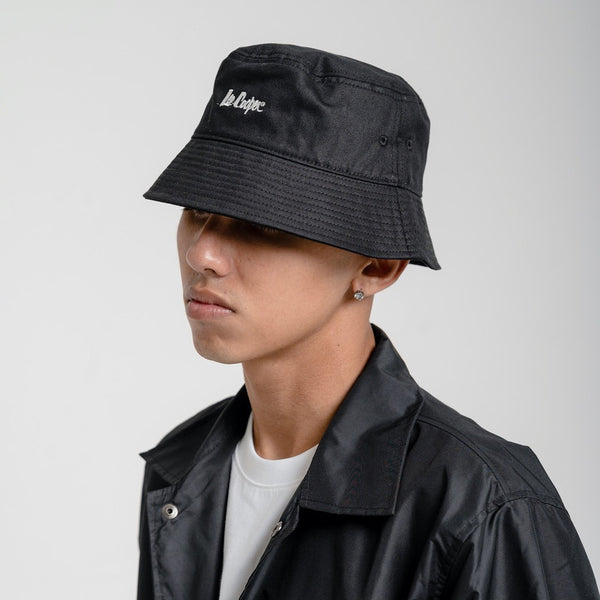 Lee Cooper Hat Bucket Logotype Black