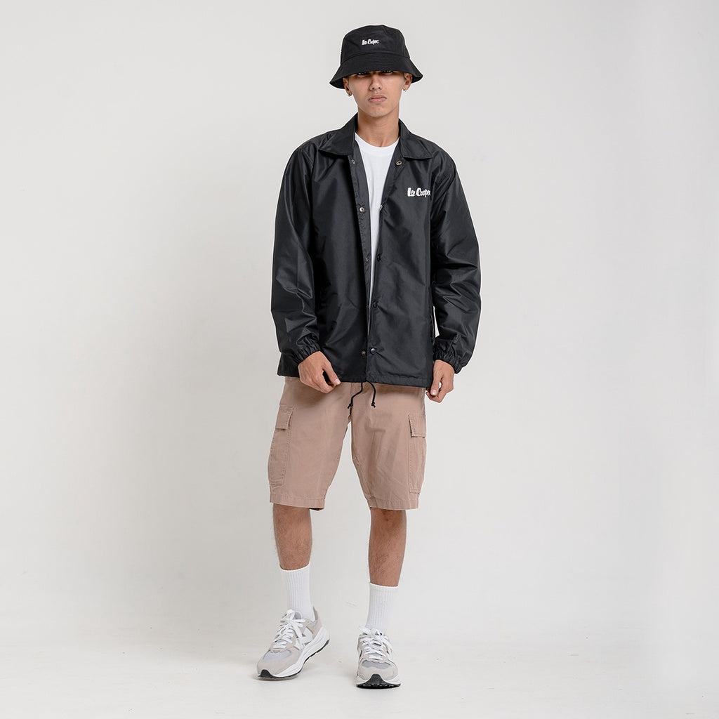 Lee Cooper Coach Jacket Logotype Black