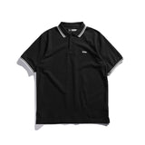 Lee Cooper Polo Shirt Stripe Logotype Black