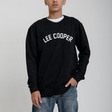 Lee Cooper Sweatshirt Crewneck Varsity Logo Type Black