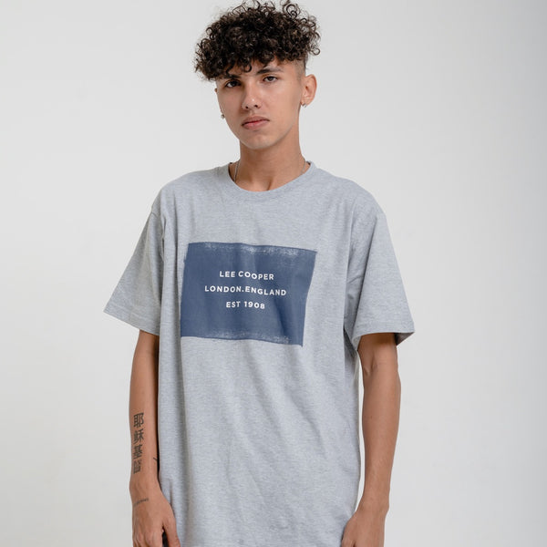 Lee Cooper T-shirt Distress Box Grey