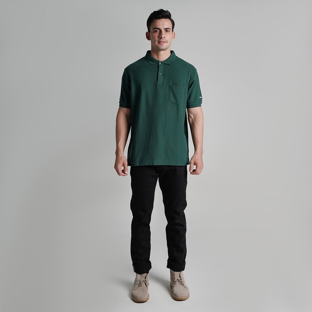 Lee Cooper Polo Shirt Pocket Emerald Green