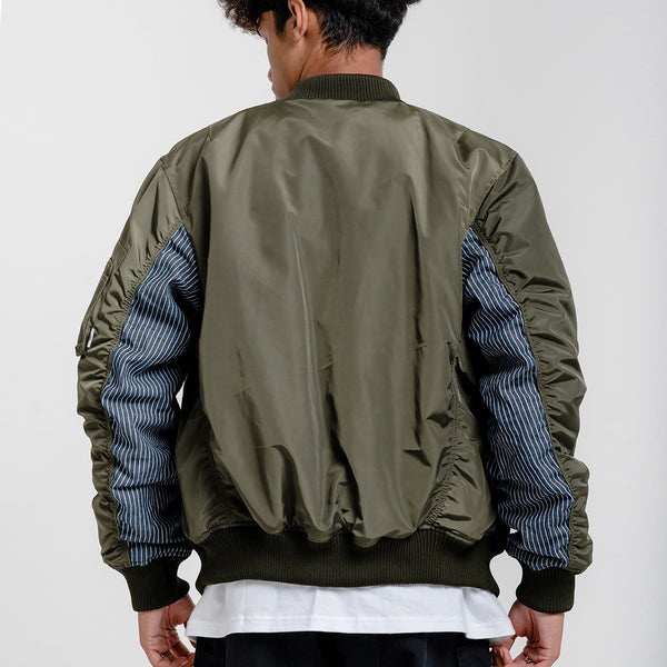 Lee Cooper Jaket Pria - Bomber Jacket Halden Olive