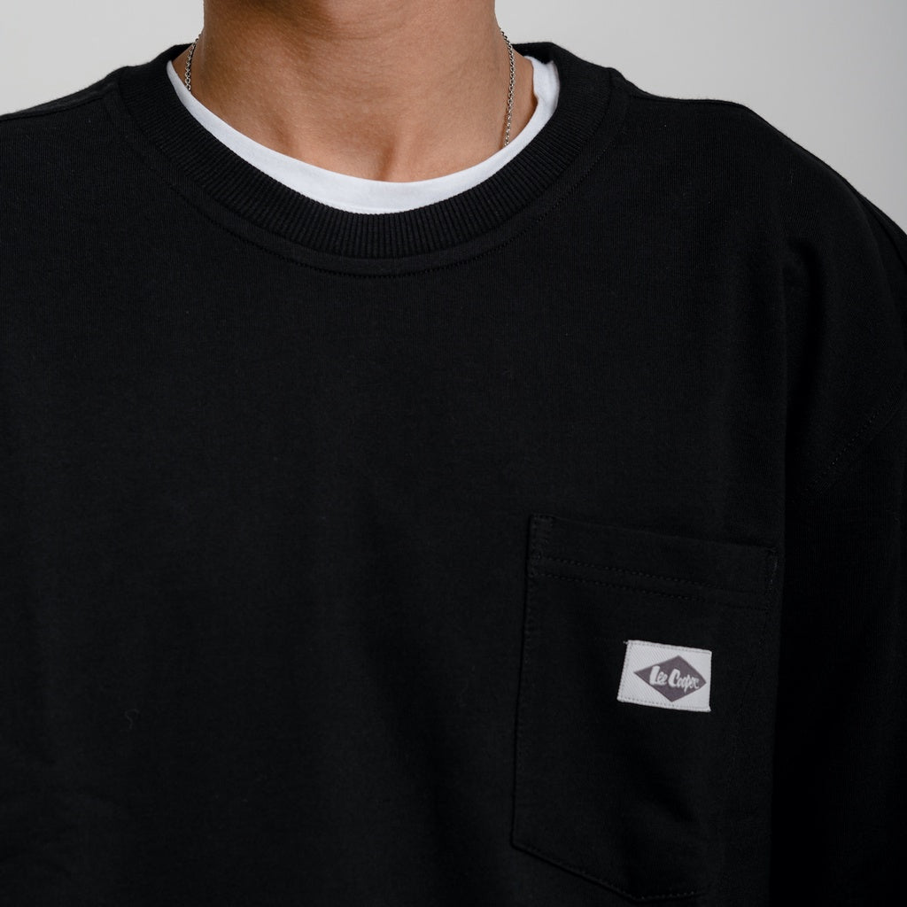 Lee Cooper Sweatshirt Crewneck Pocket Black