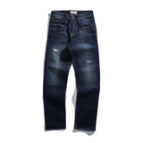 Lee Cooper Tapered Fit Jeans Arthur Repaired Medium Blue Indigo