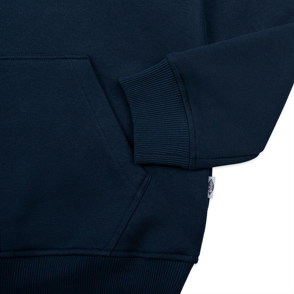 Lee Cooper Box Logo Pullover Hoodie Navy