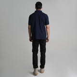 Lee Cooper Polo Shirt Logo Type Navy