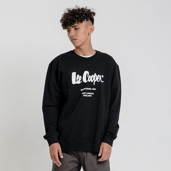 Lee Cooper Crewneck -Sweartshirt Logo Type Black