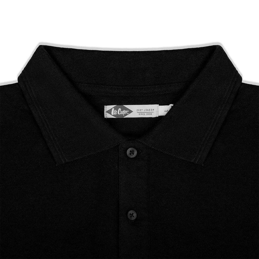 Lee Cooper Polo Shirt Basic Diamond Logo Black