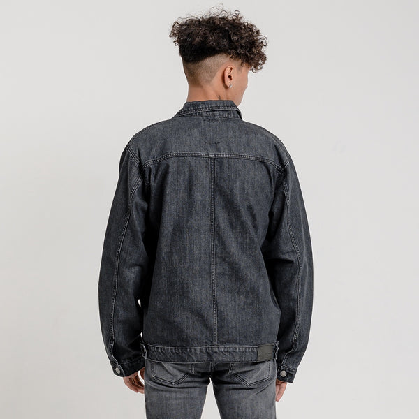 Lee cooper Trucker Jacket Denim Classic Dark Black