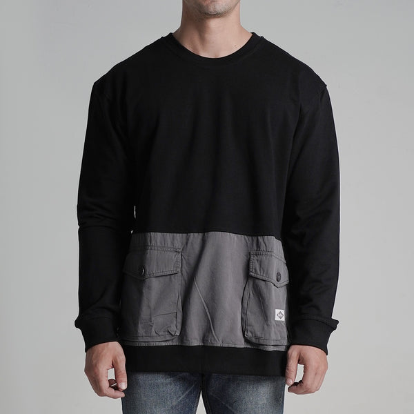 Lee cooper Sweatshirt Crewneck Cargo Pocket Black