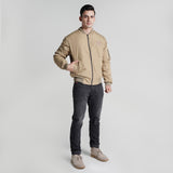 Lee Cooper Jaket Pria - Bomber Jacket Singular Patch Khaki