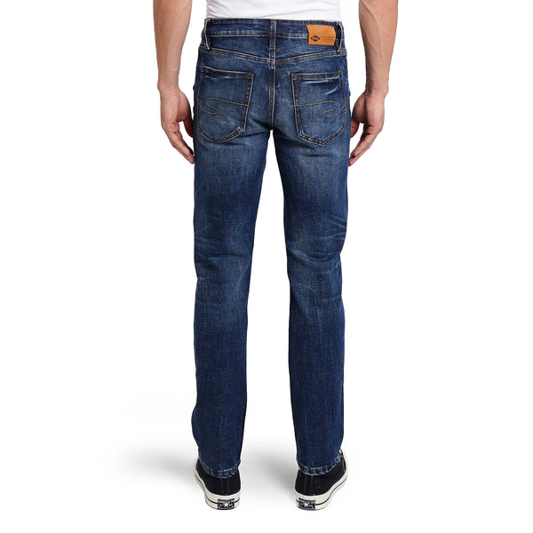 Lee Cooper Tapered Fit Jeans Arthur Worn Medium Blue Pool