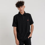 Lee Cooper Polo Shirt Logo Type Black