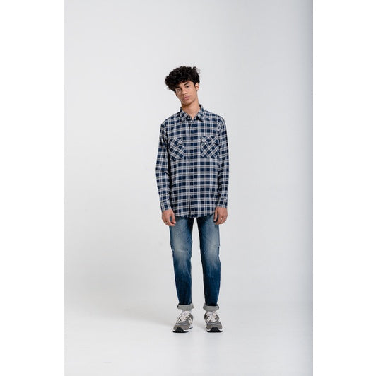 Lee Cooper Flannel Shirt Ethan Black