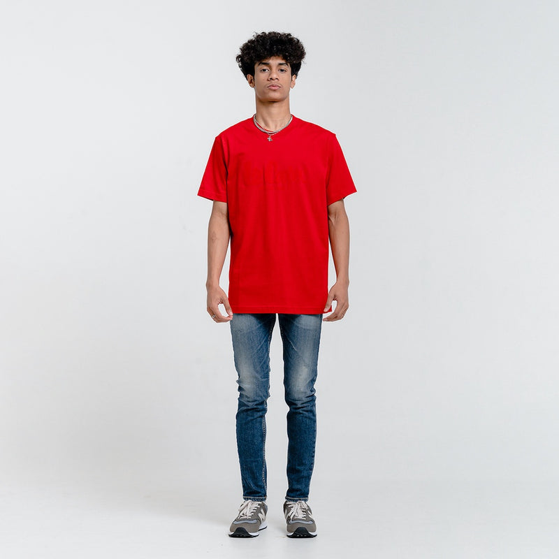 Lee Cooper T-shirt Logotype Red on Red TS04