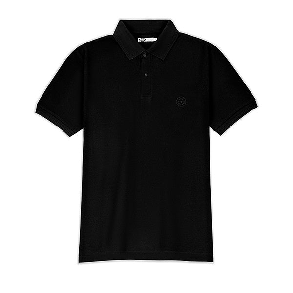 Lee Cooper Polo Shirt Logo Circular Black