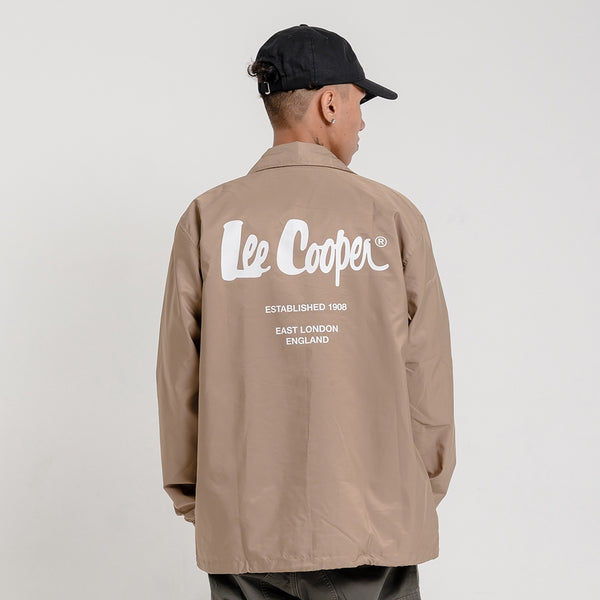 Lee Cooper Coach Jacket Logotype Khaki