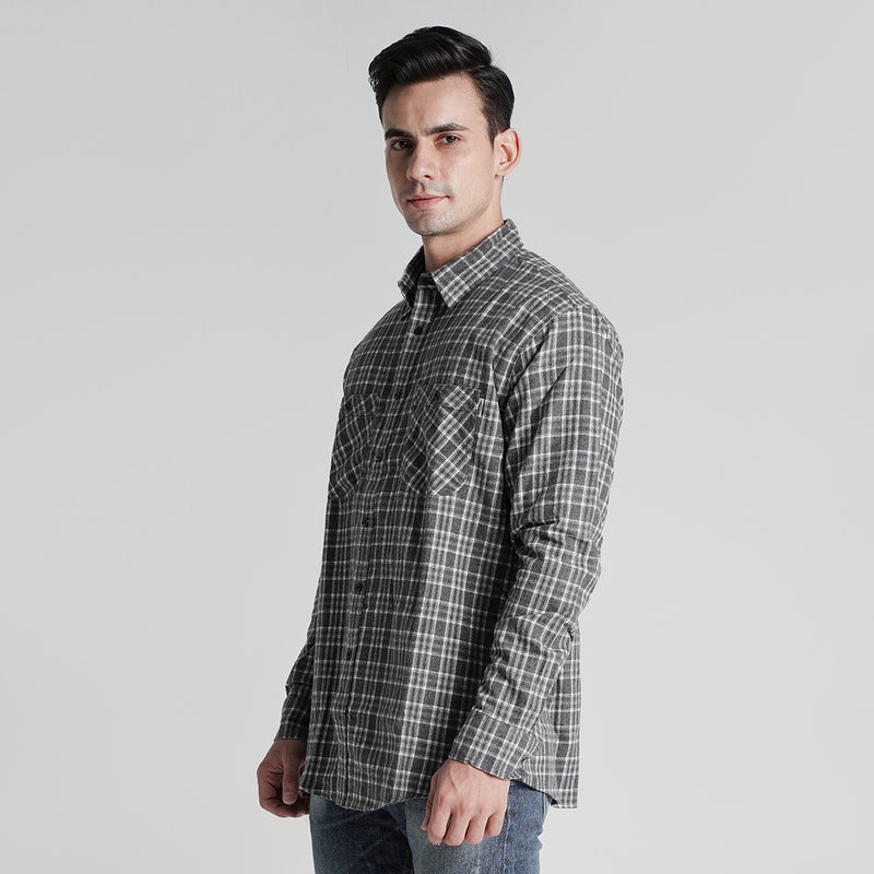 Lee Cooper Flannel Shirt RHYS Grey