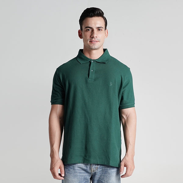 Lee Cooper Polo Shirt Logo Circular Emerald Green