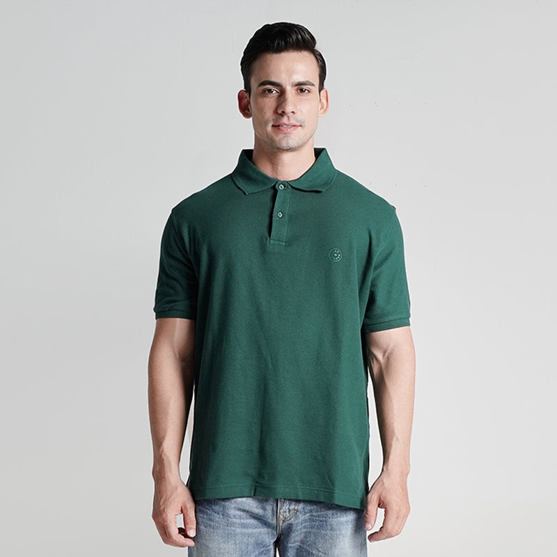 Lee Cooper Polo Shirt Logo Circular Emerald Green