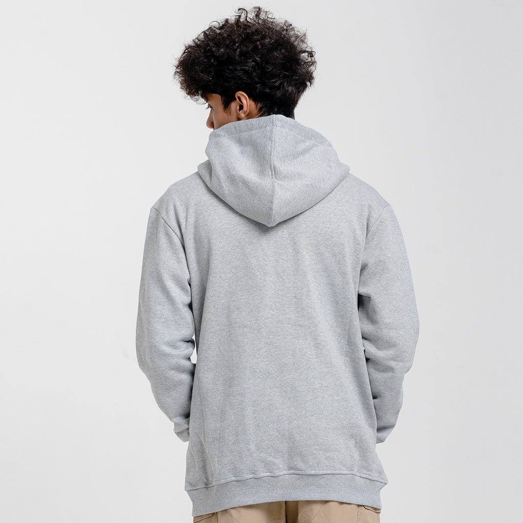 Lee Cooper Box Logo Pullover Hoodie Grey