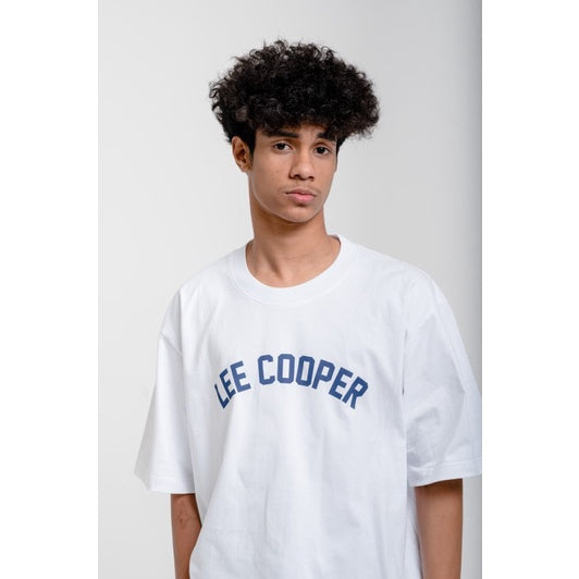 Lee Cooper T-shrit Oversized Varsity Loose White