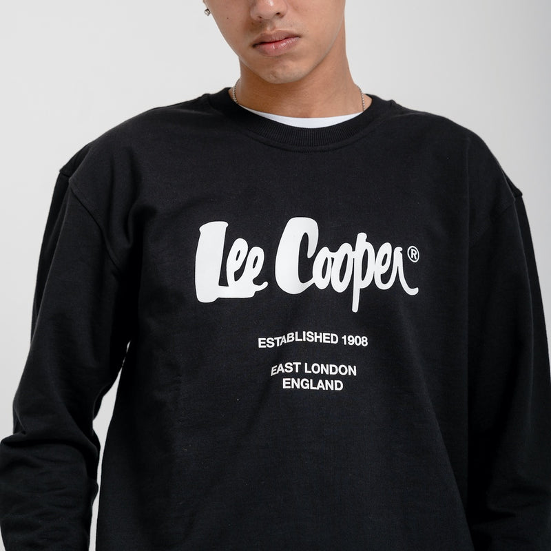 Lee Cooper Crewneck -Sweartshirt Logo Type Black