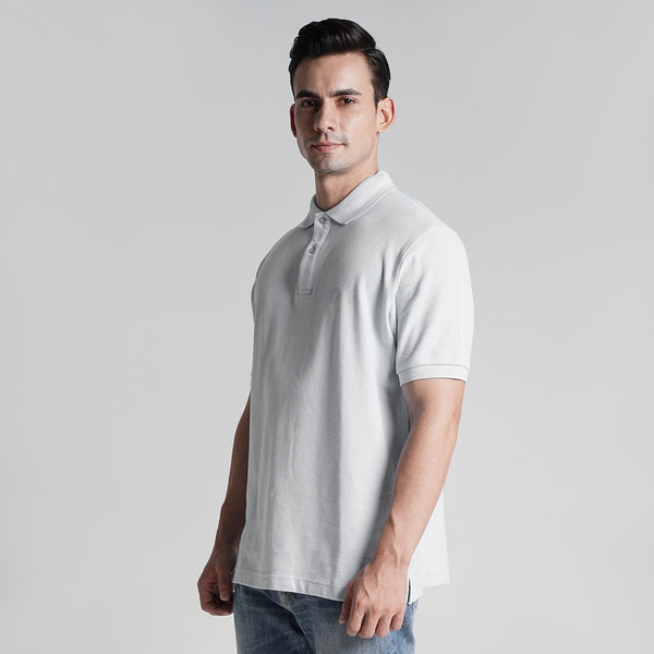 Lee Cooper Polo Shirt Logo Circular Off White