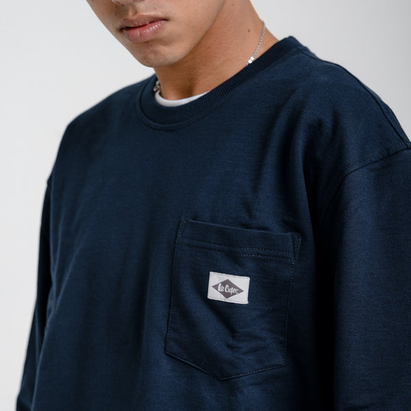 Lee Cooper Sweatshirt - Crewneck Pocket Navy