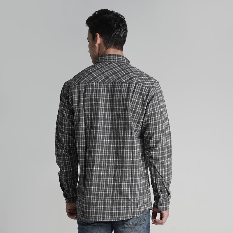 Lee Cooper Flannel Shirt RHYS Grey