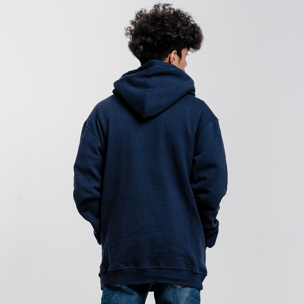 Lee Cooper Box Logo Pullover Hoodie Navy