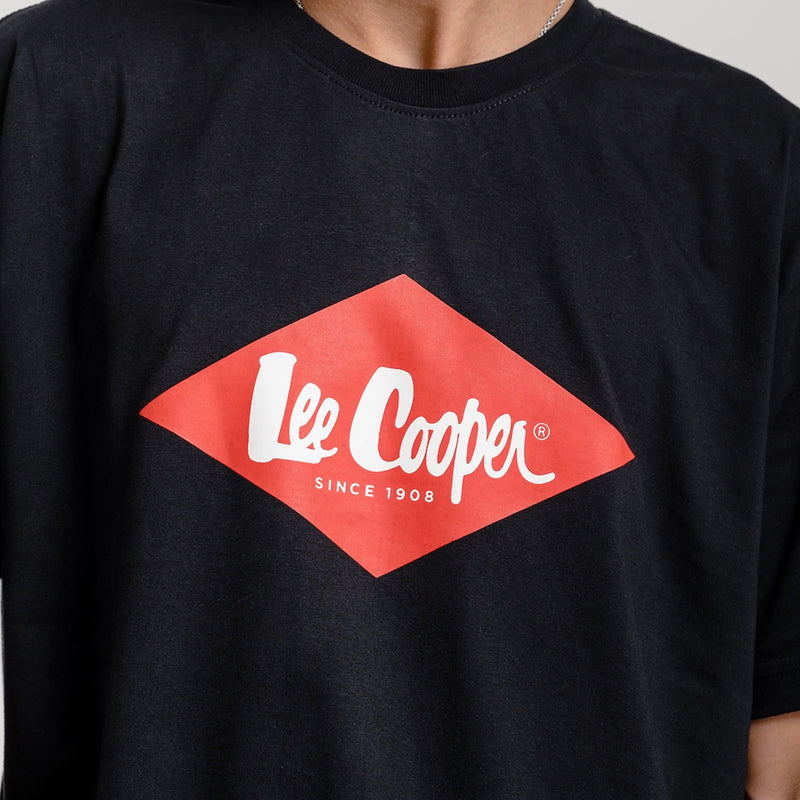 Lee Cooper T-shirt Logo Diamond Red Black