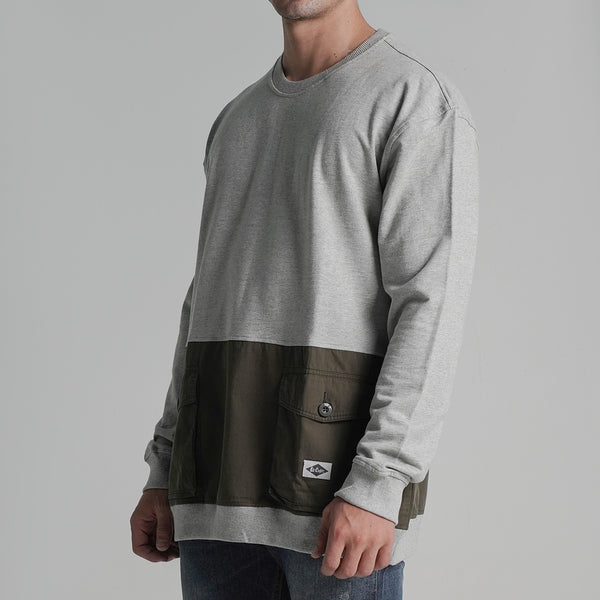 Lee cooper Sweatshirt Crewneck Cargo Pocket Grey